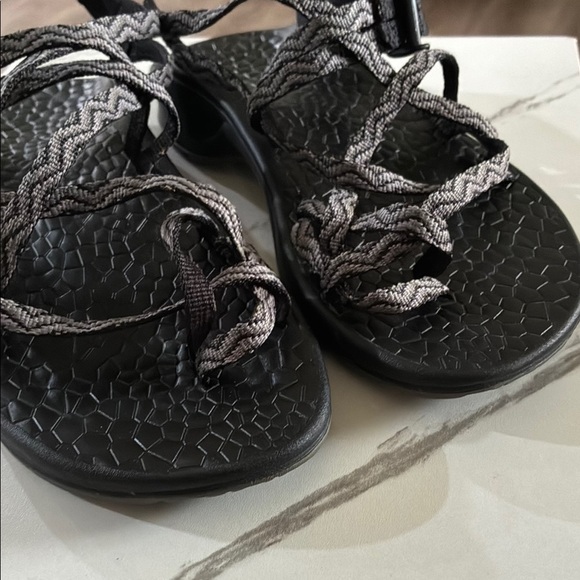 Chaco Black Adventure Sandals with Adjustable Straps - Picture 2 of 7